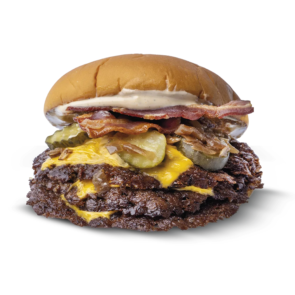 Smash burger – Cheeseburger – beef, cheese, bread, ketchup, pickled cucumber